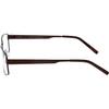 Gotham Style GS13 Designer Reading Glasses +3.50 Brown Men Stainless Steel Durable Metal Eyeglass Trendy Reader w/Hard Case view 3