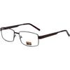 Gotham Style GS13 Designer Reading Glasses +3.00 Brown Men Stainless Steel Durable Metal Eyeglass Trendy Reader w/Hard Case view 1