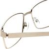Gotham Style GS14 Designer Reading Glasses +2.25 Gold Men Rectangular Stainless Steel Eyeglasses Trendy Readers w/Hard Case view 4
