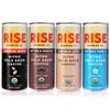 RISE Brewing Co. Nitro Cold Brew Coffee, Organic, Non-GMO, Clean Energy & Low Acidity, 3x Original Black, Oat Milk Latte, Oat Milk Mocha & Oat Milk Vanilla, 7 Fl. oz. Cans (12 pack)
