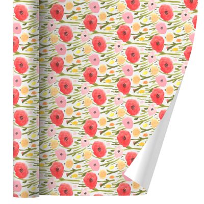 GRAPHICS & MORE Wild Garden of Flowers Pattern Gift Wrap Wrapping Paper Rolls