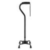 RMS Quad Cane - Adjustable Walking Cane with 4-Pronged Base for Extra Stability - Foam Padded Offset Handle for Soft Grip - Works for Right or Left Handed Men or Women (Black) view 1