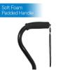 RMS Quad Cane - Adjustable Walking Cane with 4-Pronged Base for Extra Stability - Foam Padded Offset Handle for Soft Grip - Works for Right or Left Handed Men or Women (Black) view 2