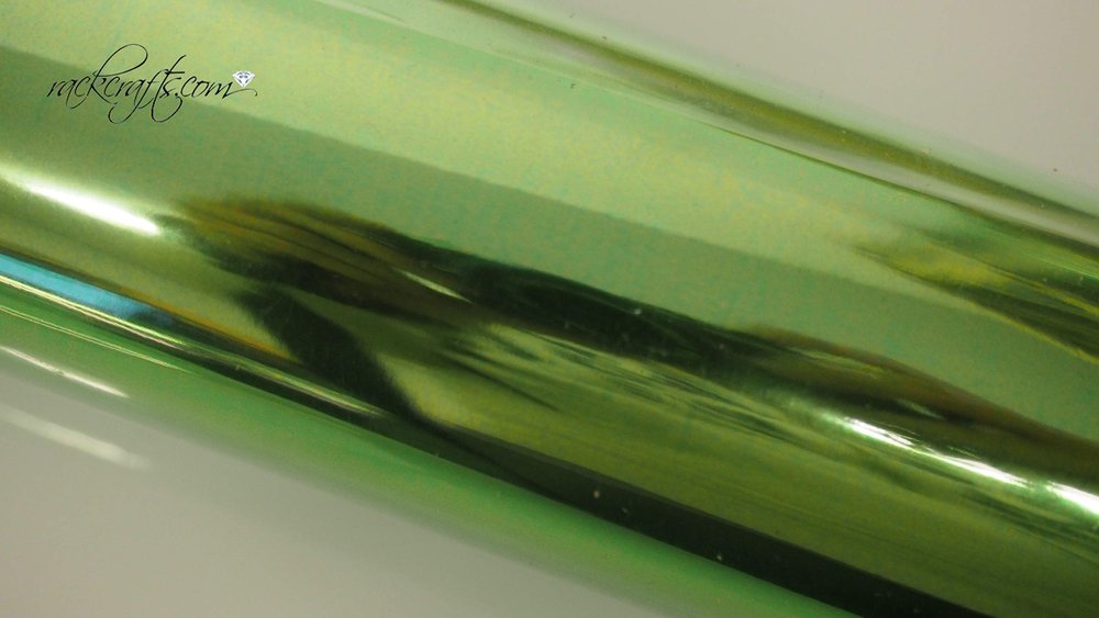 rackcrafts.com Shiny Glossy Metallic Cellophane Foil Wrapping Paper Gift Wrap Decoration Crafts Roll (Apple Green)