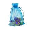 100pcs Organza Bags - 8x12 Inch Lake Blue Mesh Drawstring Gift Bags for Christmas view 2