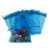 100pcs Organza Bags - 8x12 Inch Lake Blue Mesh Drawstring Gift Bags for Christmas view 4