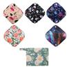 5 XS Panty Liners 1 Wet Bag Cloth Menstrual Pads Reusable Washable (Floral, XS Panty Liners) view 1