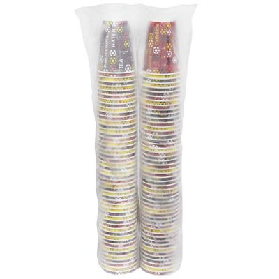 Sunnap C2750DC Paper Cups Insulated Paper Cups, 100 Pieces, 9.7 fl oz (275 ml), Large Size, Disposable Cups, Assorted Colors
