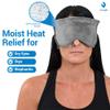ZOMAPLE Heated Eye Mask, Grey  Soothing Moist Heat for Dry, Tired Eyes  Quick Microwave Prep, Adjustable Strap, Travel Pouch & Plush Washable Cover  Reusable, Cord-Free Warm Compress for Eyes view 3
