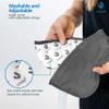 ZOMAPLE Heated Eye Mask, Grey  Soothing Moist Heat for Dry, Tired Eyes  Quick Microwave Prep, Adjustable Strap, Travel Pouch & Plush Washable Cover  Reusable, Cord-Free Warm Compress for Eyes view 4