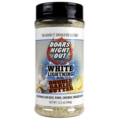 Boars Night Out White Lightning with Double Garlic Butter