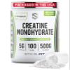 SteelFit Creapure Creatine Monohydrate Powder, Unflavored - German Micronized Creatine Powder for Men & Women - Gym Workout Nutritional Supplements for Muscle Gain, Brain Health & Strength Building view 1