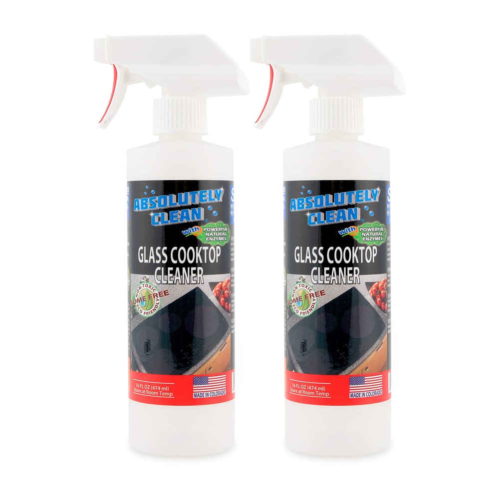 Absolutely Clean Amazing Ceramic & Glasstop oven cleaner heavy duty- Fume Free & Scratch Free - Streakfree - Powerful, Natural Enzymes - USA Made
