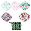 5 Small Panty Liners 1 Wet Bag Cloth Menstrual Pads Reusable Washable (Peacock, S Panty Liners) view 1