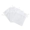 100 PCS 5x7 inches Organza Drawstring Bags Candy Jewelry Pouches for Wedding Baby Birthday Party Christmas (White, 5x7") view 2