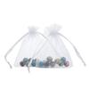 100 PCS 5x7 inches Organza Drawstring Bags Candy Jewelry Pouches for Wedding Baby Birthday Party Christmas (White, 5x7") view 3