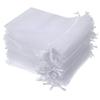 100 PCS 5x7 inches Organza Drawstring Bags Candy Jewelry Pouches for Wedding Baby Birthday Party Christmas (White, 5x7") view 4