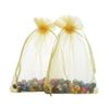 100 PCS 5x7 inches Organza Drawstring Bags Candy Jewelry Pouches for Wedding Baby Birthday Party Christmas (Gold, 5x7") view 2