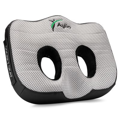 Aylio Socket Seat Cushion for Sit Bone and Back Pressure Relief, Butt, Tailbone, Hip, Hamstring, Posture Support - Firm Memory Foam Comfort Ischial Tuberosity Pillow for Desk Chair or Car