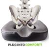 Aylio Socket Seat Cushion for Sit Bone and Back Pressure Relief, Butt, Tailbone, Hip, Hamstring, Posture Support - Firm Memory Foam Comfort Ischial Tuberosity Pillow for Desk Chair or Car view 2