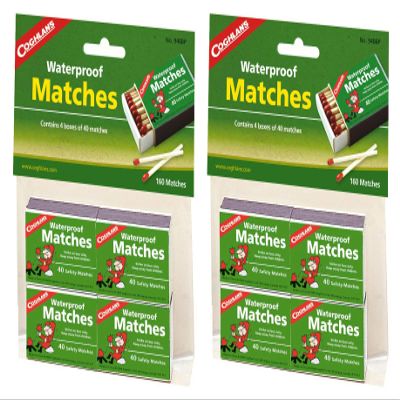 Coghlan's SEQDGUHV 940BP Waterproof Matches, 2 Pack of 4 Boxwe (Total 8 Boxes)