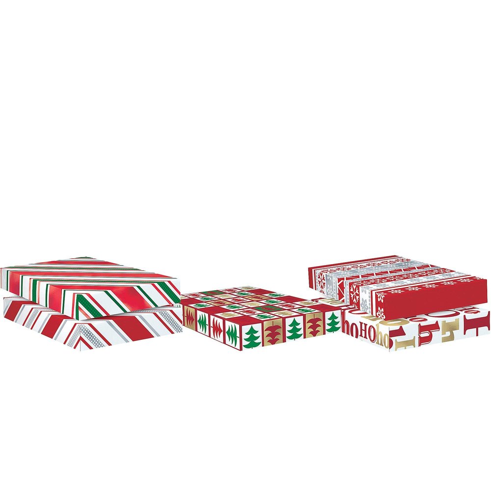 Amscan Gift wrap, 14.3" x 9.3" x 1.9"- Shirt Boxes 5 in a package, Multicolored