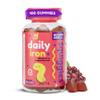 Squiggles Kids Daily Iron+ Gummies - Chewable Supplement with Iron, Multivitamin for Children, Low Sugar, Vegan, Toddler Gummies, Yummy Grape Flavor (100 Count) view 1