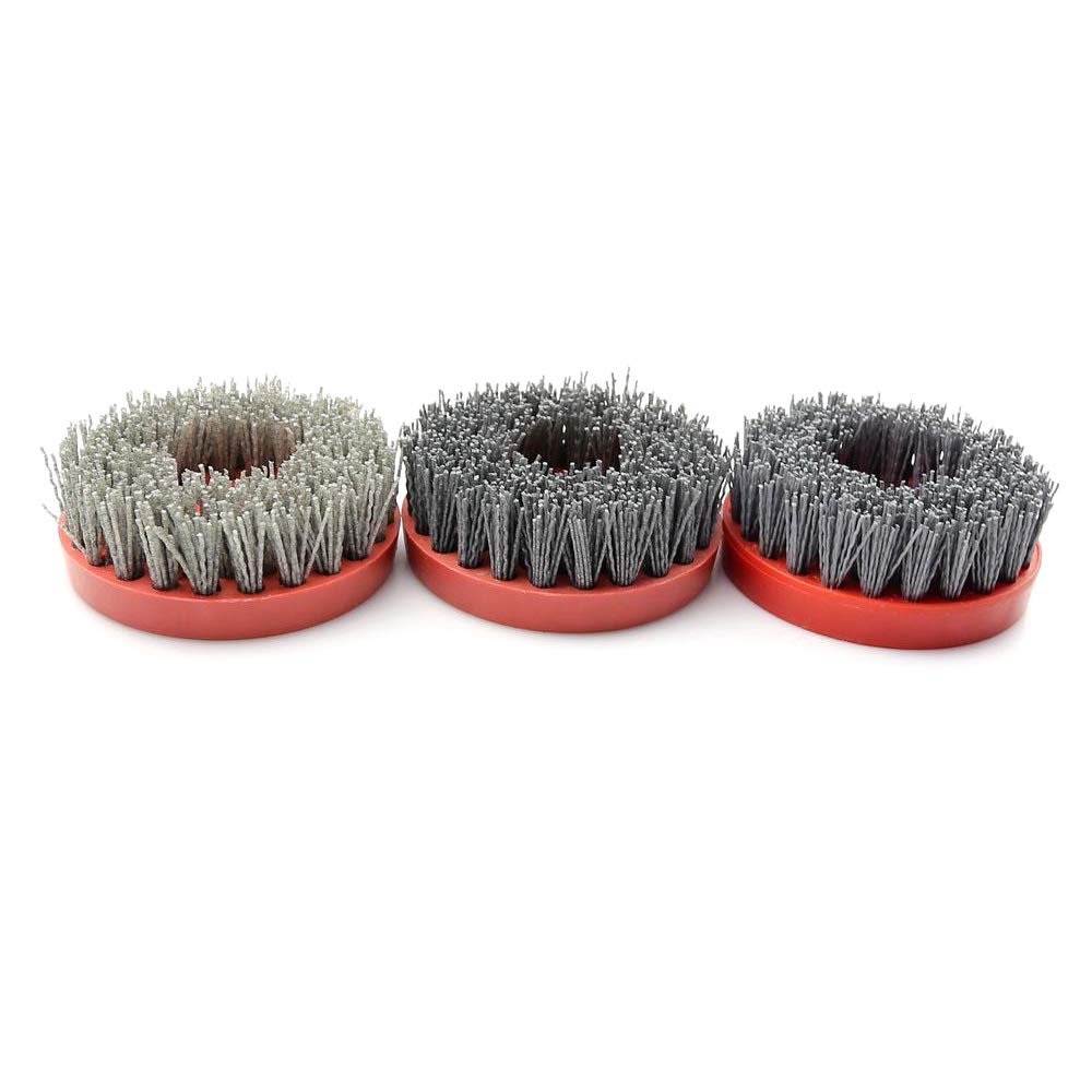 109 mm M14 USA Thread 4" Antique/Antiquing Abrasive Brush for marble granite (thread 5/8-11, grit 120)