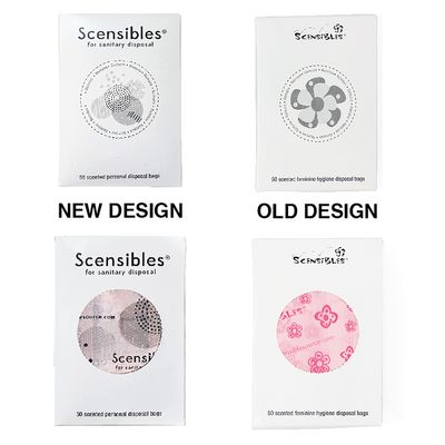 Hospeco Scensibles Personal Disposal Bags, Pink, 1200 Bags (HOSSBX50)