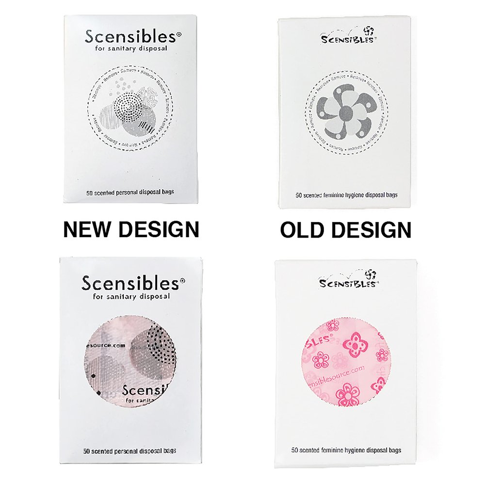 Hospeco Scensibles Personal Disposal Bags, Pink, 1200 Bags (HOSSBX50)