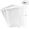 13" x 17" 100 Bags Clear Cello Bags with Adhesive 2 mils Self Sealing OPP Plastic Gift Bags for Clothing T-shirt Storage Envelope Gift Cellophane Wrap with Knurling Edges view 2