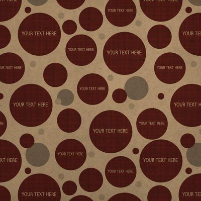 Personalized Custom Red Plaid 1 Line Premium Kraft Gift Wrap Wrapping Paper