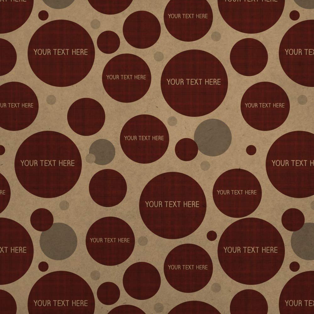 Personalized Custom Red Plaid 1 Line Premium Kraft Gift Wrap Wrapping Paper