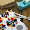 GRAPHICS & MORE Personalized Custom Autism Awareness 1 Line Gift Wrap Wrapping Paper Roll view 3