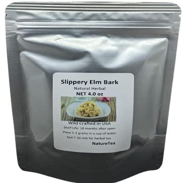 Slippery Elm Bark - Dried Ulmus rubra C/S from 100% Nature (2 oz)