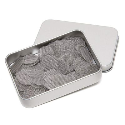 200pcs Premium Stainless Steel Pipe Screens, 3/4 Inch with Metal Box