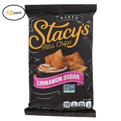 Stacy's Pita Chips Cinnamn Sugar Pita Chips - Cinnamn Sugar - Cas f 12-7.33 z. - Bulk Buy