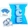 20pcs Ice Bag Cooler Pouches - Reusable and Resealable w/ Ziplock Seals, Holds up to 9lbs Ice Cubes or Food, Used as Cold or Hot Compress - NutriChef view 1