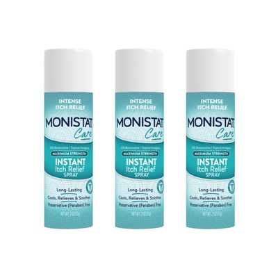 Monistat Instant Itch Relief Spray for Women, Maximum Strength Feminine Itch Care, 2 oz (Pack of 3)