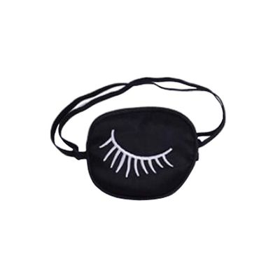 1PCS Black Silk Wadding Eye Piece Shading Adjustable One Eye Patch Strabismus Corrected Amblyopia Sponge Eye Paste Visual Recovery Cover Pads Blinders for Adults