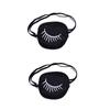 1PCS Black Silk Wadding Eye Piece Shading Adjustable One Eye Patch Strabismus Corrected Amblyopia Sponge Eye Paste Visual Recovery Cover Pads Blinders for Adults view 2