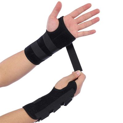 1Pair Wristband Steel Sport Wrist Brace Adjustable Wrist Support Sleeves Hand Compression Support Wrap with Removable Splint for Sprain Fractures and Wrist Pain Relief