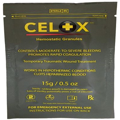 Celox Hemostatic Granules, 15g Package (4 Pack)