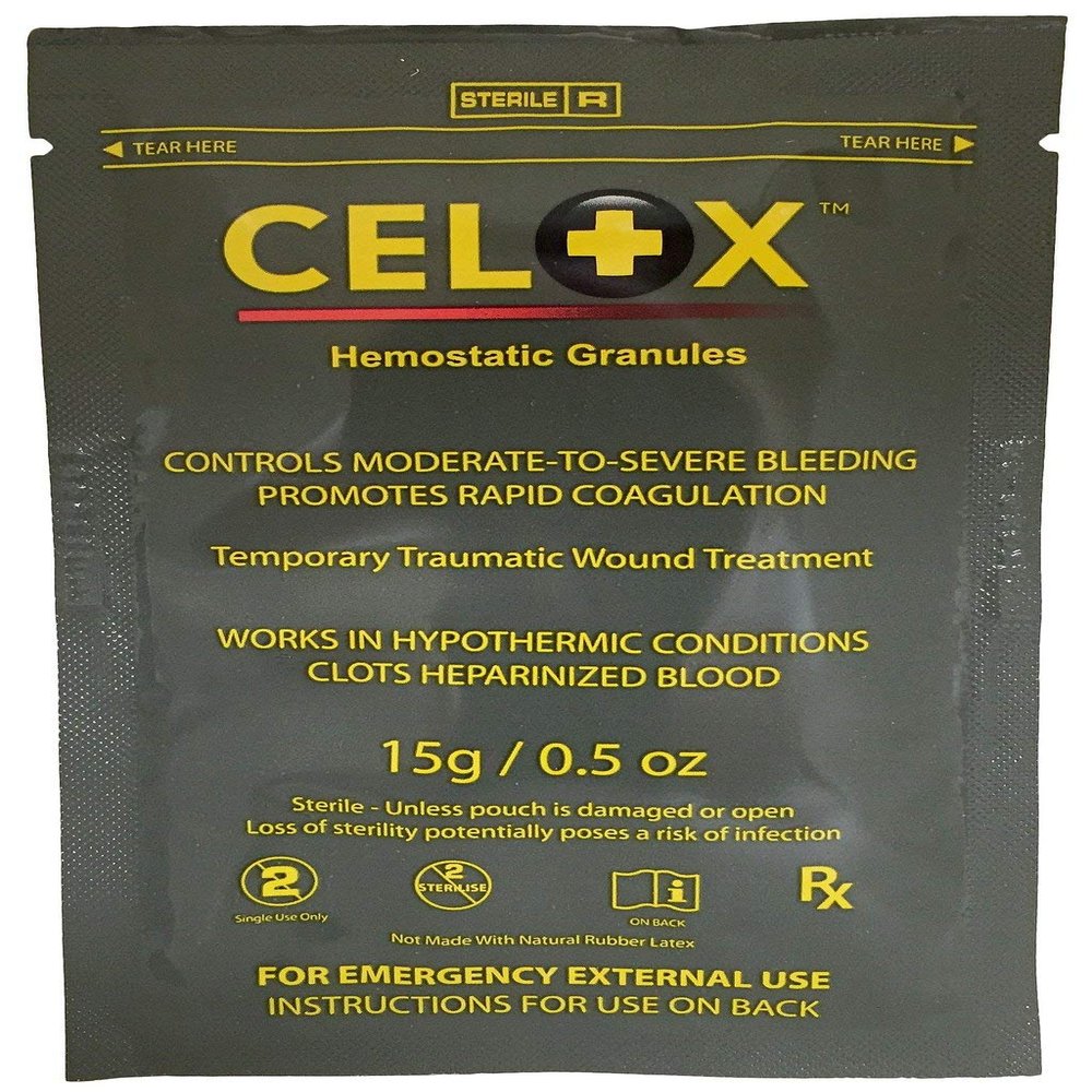Celox Hemostatic Granules, 15g Package (4 Pack)