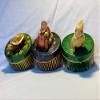 Christmas 3 Boxes Hand Made Wheat Straw of Rice with Figure view 2