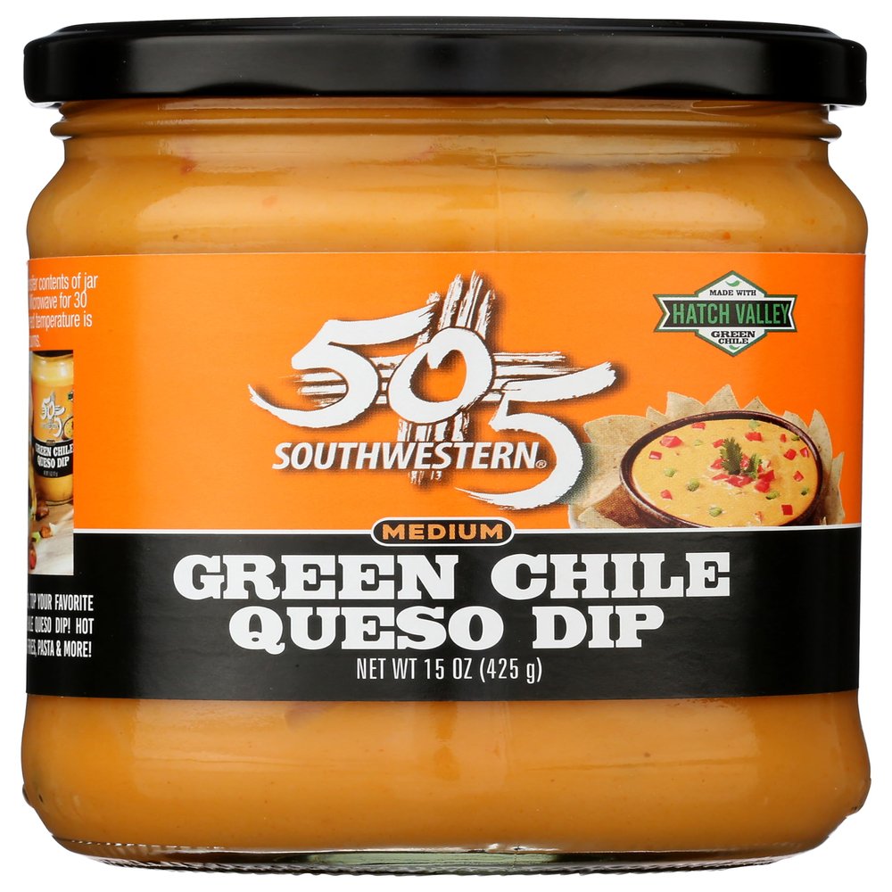505 Southwestern Green Chile Queso Dip 15oz (6 Jar Pack)