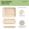 [100 SET]Harvest Pack 22 oz PFAS FREE Disposable Food Trays with Dome Lids, Compostable Disposable Food Container Bagasse Serving Trays, Rectangle, Made from Sugarcane Eco-Friendly Plant Fibers view 2
