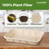 [100 SET]Harvest Pack 22 oz PFAS FREE Disposable Food Trays with Dome Lids, Compostable Disposable Food Container Bagasse Serving Trays, Rectangle, Made from Sugarcane Eco-Friendly Plant Fibers view 3
