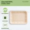 [100 SET]Harvest Pack 22 oz PFAS FREE Disposable Food Trays with Dome Lids, Compostable Disposable Food Container Bagasse Serving Trays, Rectangle, Made from Sugarcane Eco-Friendly Plant Fibers view 4