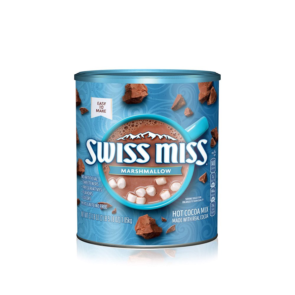 Swiss Miss Marshmallow Hot Cocoa Mix Canister, 37.18 oz. (Pack of 12)